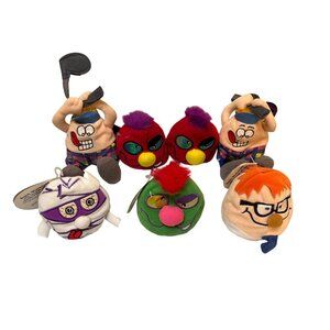 Lot Of 7 Silly Slammers Plush Toys - Assorted Characters Novelty Collectibles